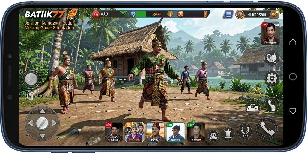 Tampilan menarik dari gameplay BATIK77 yang menampilkan proses pembuatan batik.