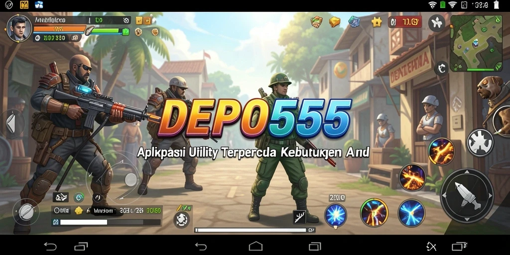 Tampilan antarmuka DEPO555 yang simpel dan user-friendly.