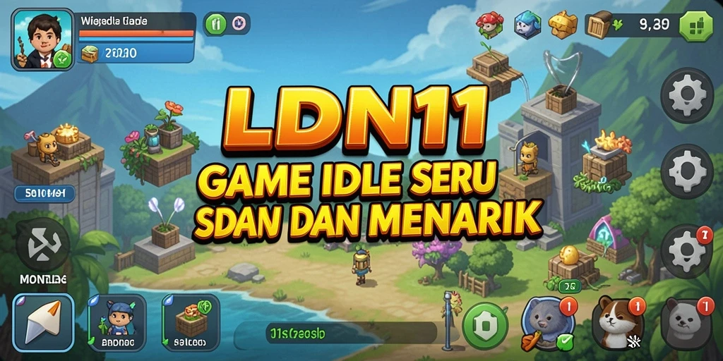 Tampilan gameplay LDN11 dengan karakter dan sumber daya yang menarik.