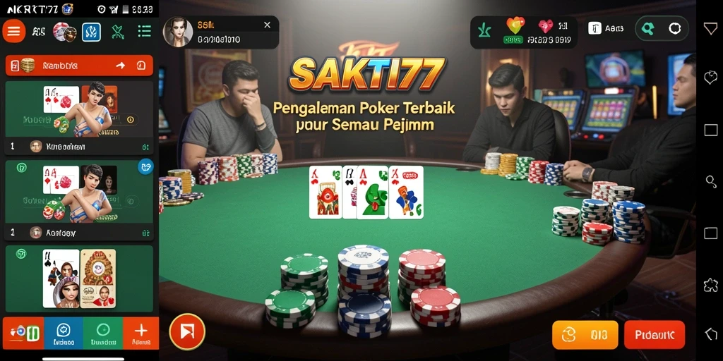 Tampilan gameplay Poker yang memukau di SAKTI77.