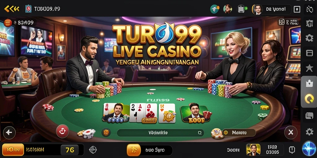 Screenshot gameplay TURU99 yang mendebarkan di Live Casino.