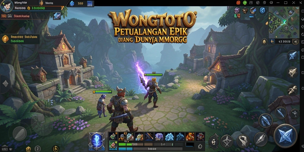 Tangkapan layar gameplay WONGTOTO yang menunjukkan aksi pertempuran seru.